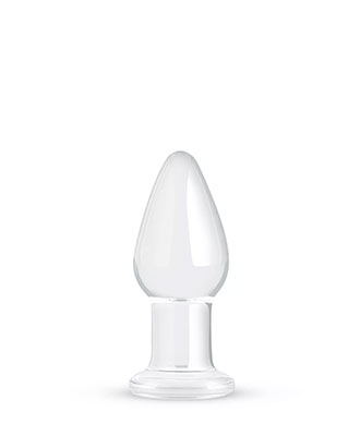 Buttplugg i Glass