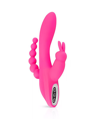 Double Rabbitvibrator m/ analkuler