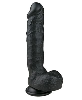 Easytoys Realistic Dildo med sugekopp (22,5 cm) - Sort