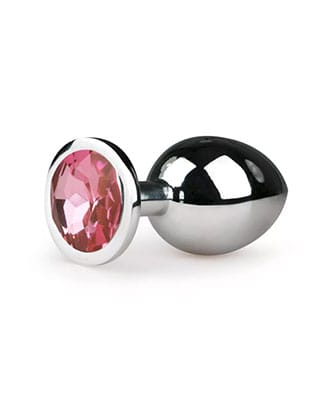 EasyToys Anal Collection Metallbuttplugg m/ rosa krystall