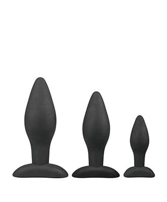 Black Silicone Buttplug Set