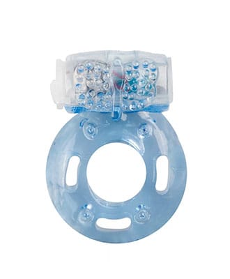 Vibrerende Penisring m/ Rillet Klitorisstimulator