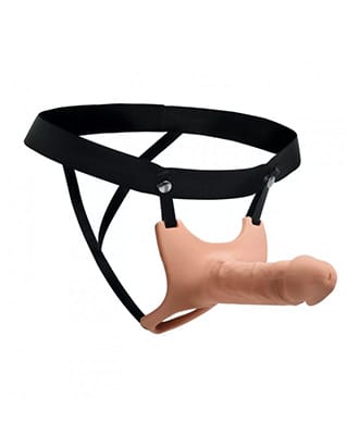 Hollow Strap-On Silicone Dildo m/ Harness