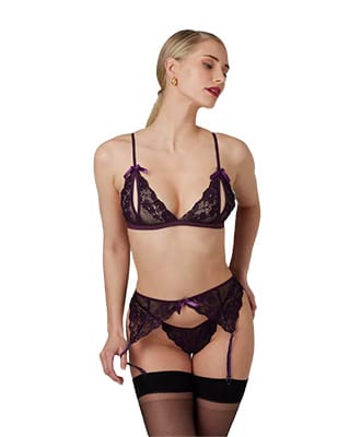 3-piece open bra set Axelle