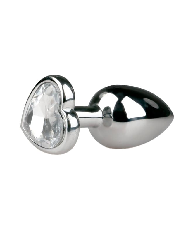 EasyToys Analplugg i metall m/ Hjerte Small