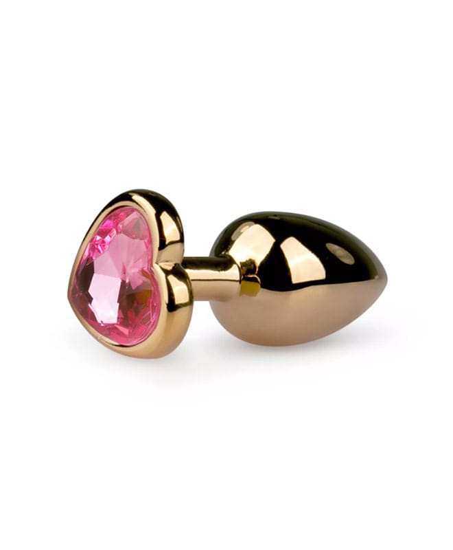 EasyToys Analplugg i metall m/ Hjerte Small - Gull