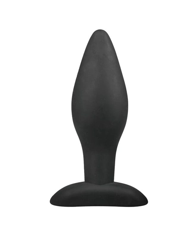 Medium Black Silicone Buttplug