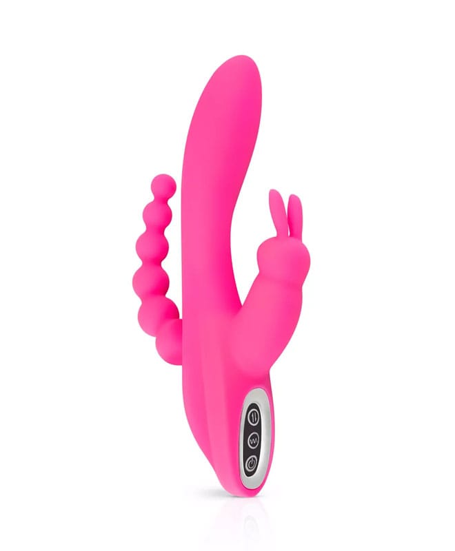 Double Rabbitvibrator m/ analkuler