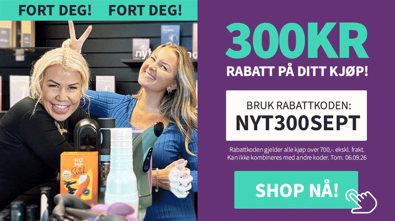 Du f�r 300kr � handle for! Bruk koden NYT300SEPT akkurat n� p� ordre over 700kr!
