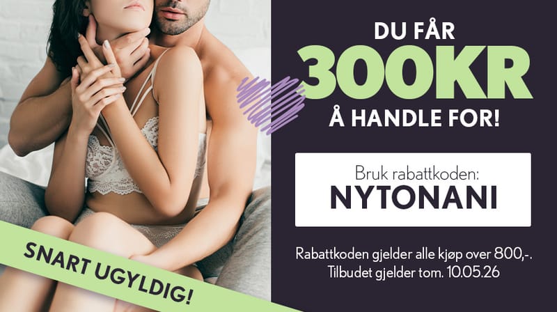 Bruk rabattkoden n� og spar 300kr p� din ordre!