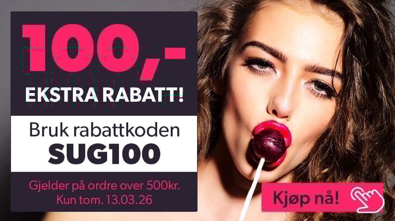 Spar 100kr ekstra p� salget akkurat n�! Sugeuker hos Nytelse!