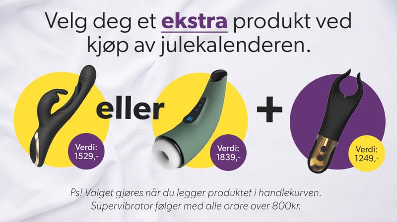 Velg et GRATIS ekstraprodukt med kalenderen din her!
