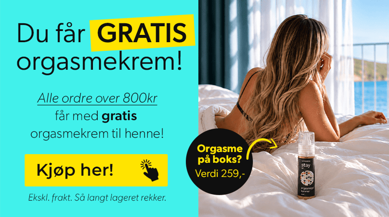 Gratis orgasmekrem p� kj�p over 800kr!