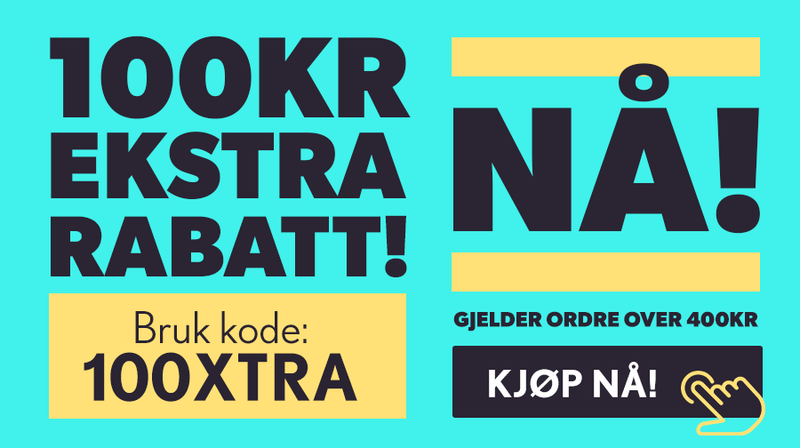 100 ekstra rabatt opp� salget med koden 100Xtra!