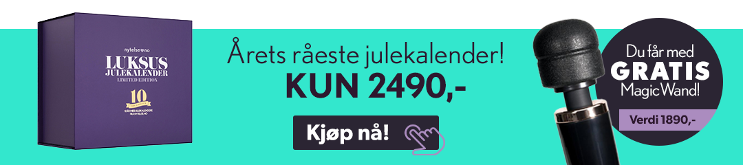 Kjp julekalender n og f med en gratis massasjestav til en verdi av 1890kr!